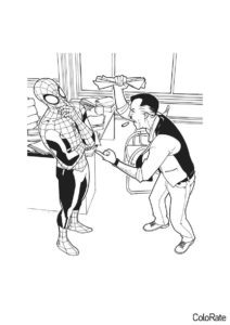 Человек-паук бесплатная раскраска распечатать на А4 - Новые фотографии