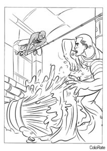 Песочного человека смыло (Человек-паук) раскраска для печати и загрузки