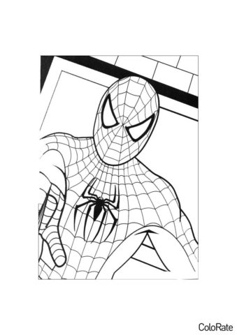 Бесплатная разукрашка для печати и скачивания Фото человека-паука - Человек-паук