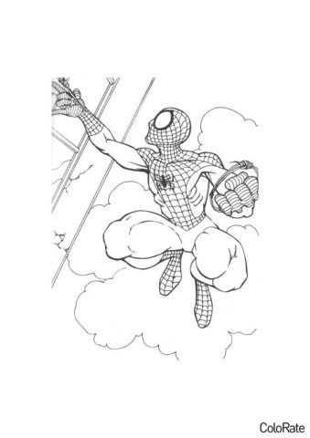 Человек паук и паутина распечатать разукрашку бесплатно - Человек-паук