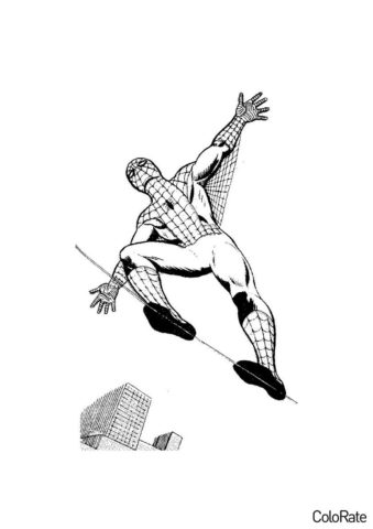 Человек-паук канатаходец - Человек-паук раскраска распечатать на А4