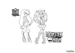 Раскраска Ученицы Monster High распечатать и скачать - Монстр Хай