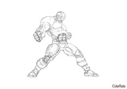 Бесплатная раскраска Железный человек - силач распечатать на А4 - Железный человек