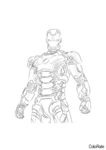 Железный Человек (Железный человек) раскраска для печати и загрузки