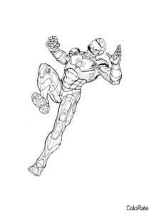 Раскраска Тони Старк распечатать и скачать - Железный человек