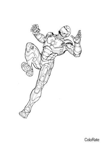 Раскраска Тони Старк распечатать и скачать - Железный человек