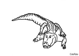 Раскраска Огромный злобный крокодил распечатать на А4 - Крокодилы и аллигаторы