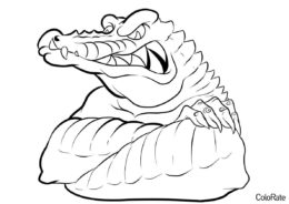 Разъяренный крокодил (Крокодилы и аллигаторы) распечатать разукрашку