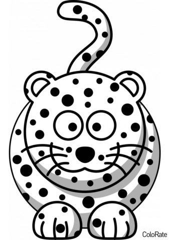 Ласковый котёнок (Леопарды) распечатать разукрашку