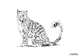 Бесплатная раскраска Прекрасное животное - Леопарды