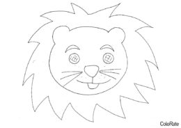 Рисунок львенка (Львы) распечатать бесплатную раскраску