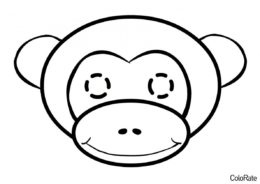 Мордочка обезьяны (Обезьяны) раскраска для печати и загрузки
