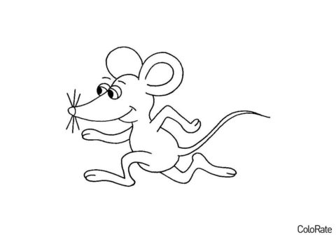 Раскраска Бегущая мышка распечатать и скачать - Мыши