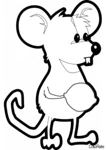 Бесплатная раскраска Забавный мышонок распечатать на А4 и скачать - Мыши