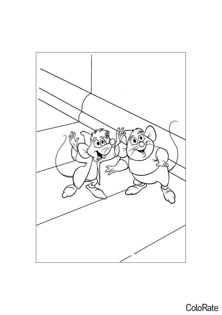 Раскраска Мышки из мультика распечатать - Мыши