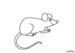 Рисунок мышонка распечатать разукрашку бесплатно - Мыши