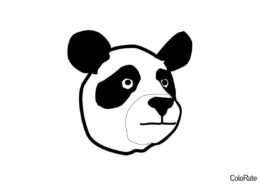 Мордочка панды (Панды) бесплатная раскраска