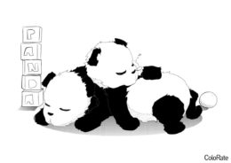 Спящие ребята раскраска распечатать и скачать - Панды