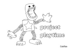Poppy Playtime распечатать раскраску - Проект Плейтайм