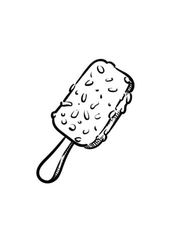 Мороженое бесплатная раскраска - Эскимо в шоколаде