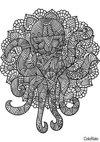Раскраска Мандала с осьминогом - Мандалы