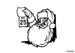 25 декабря (Дед Мороз и Санта Клаус) распечатать разукрашку