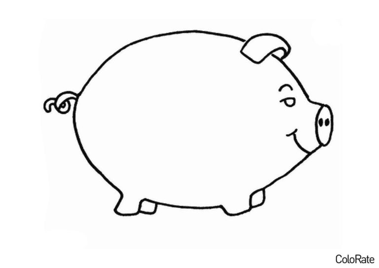 Раскраски Свинья, свинка, поросенок распечатать на А4