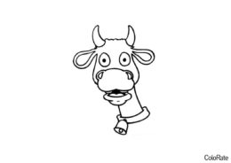 Раскраска Мордочка коровы распечатать и скачать - Коровы, быки, телята