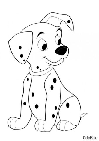Милый щеночек бесплатная раскраска - 101 Далматинец