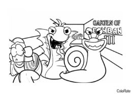 Монстры преследуют игрока раскраска распечатать бесплатно на А4 - Детский сад Банбан