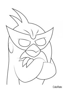 Раскраска Супер Рэд - Angry Birds
