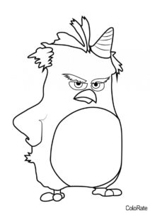 Насупленный Эдвард (Angry Birds) распечатать разукрашку