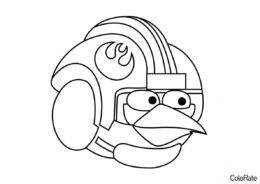 Член Синей эскадрильи - Angry Birds бесплатная раскраска