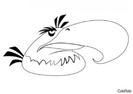 Распечатать раскраску Могучий орел из Angry Birds - Angry Birds