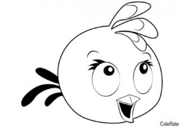 Злая птичка Стелла бесплатная раскраска - Angry Birds