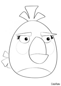 Бесплатная раскраска Матильда распечатать и скачать - Angry Birds