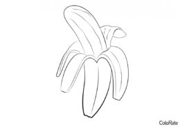 Раскраска Спелый банан распечатать и скачать - Банан