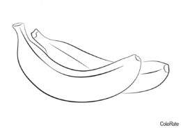 Бесплатная раскраска Пара бананчиков распечатать на А4 и скачать - Банан