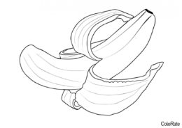 Чистим бананчик разукрашка скачать и распечатать - Банан