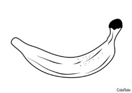 Раскраска Недозревший банан распечатать и скачать - Банан