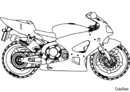 Мотоциклы распечатать раскраску - Спортивный мотоцикл