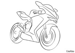 Гоночный мотоцикл распечатать раскраску - Мотоциклы