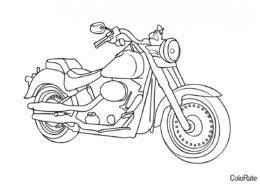 Мотоцикл Bull Run распечатать и скачать раскраску - Мотоциклы