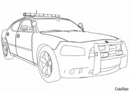 Полицейская машина бесплатная раскраска - Полицейский BMW
