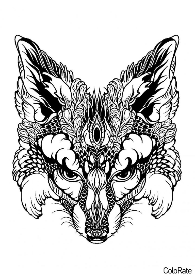 Раскраски лис, лисичек и лисят распечатать на А4 бесплатно