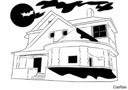 Дом с привидениями в Канзасе (Домики) распечатать раскраску
