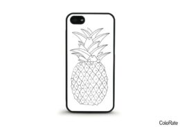 Бесплатная раскраска Айфон с ананасом распечатать на А4 - Айфон