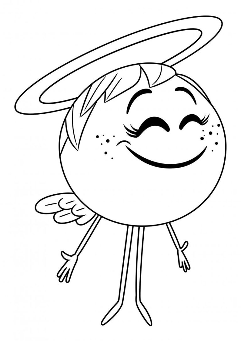 Раскраска Эмоджи ангел распечатать - Ангел