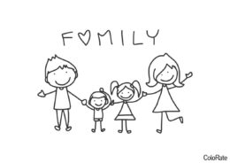 Раскраска Family = семья - Семья