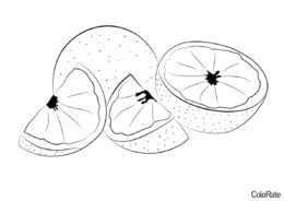 Раскраска Дольки грейпфрута - Грейпфрут